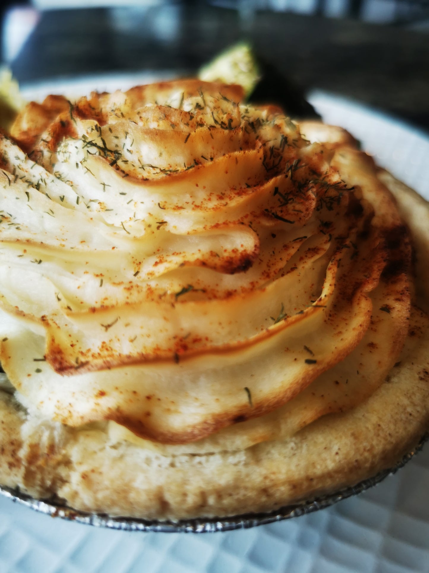Coquilles St. Jacques w/ Rice Pilaf, & Two Veggies (Frozen Meal)