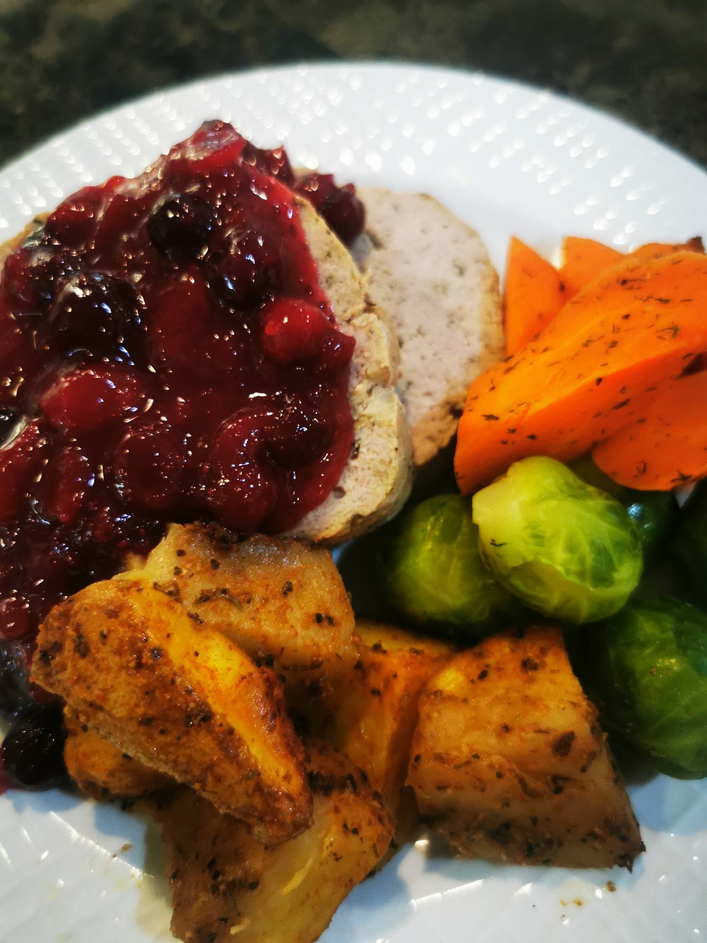 Apple Cranberry Pork Meatloaf ~ Includes Starch & Veggies (Frozen Meal)