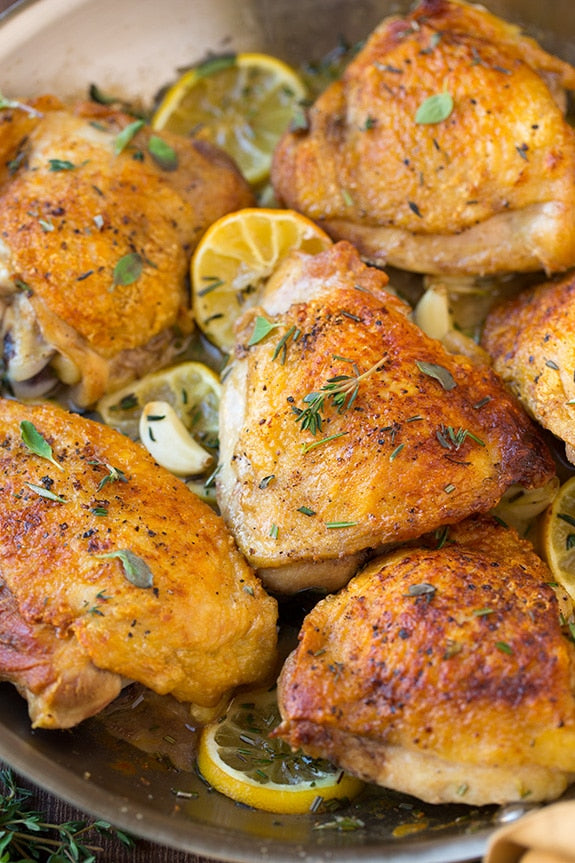 Garlic Butter & Chive Chicken Thighs