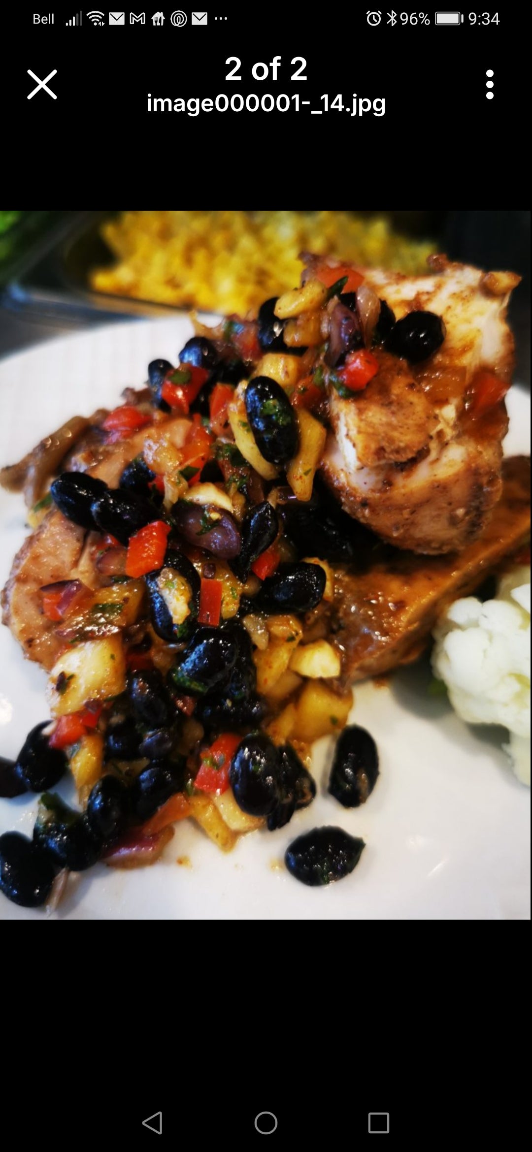 Jerked Chicken breast~ Includes Starch & Veggies (Frozen Meal)