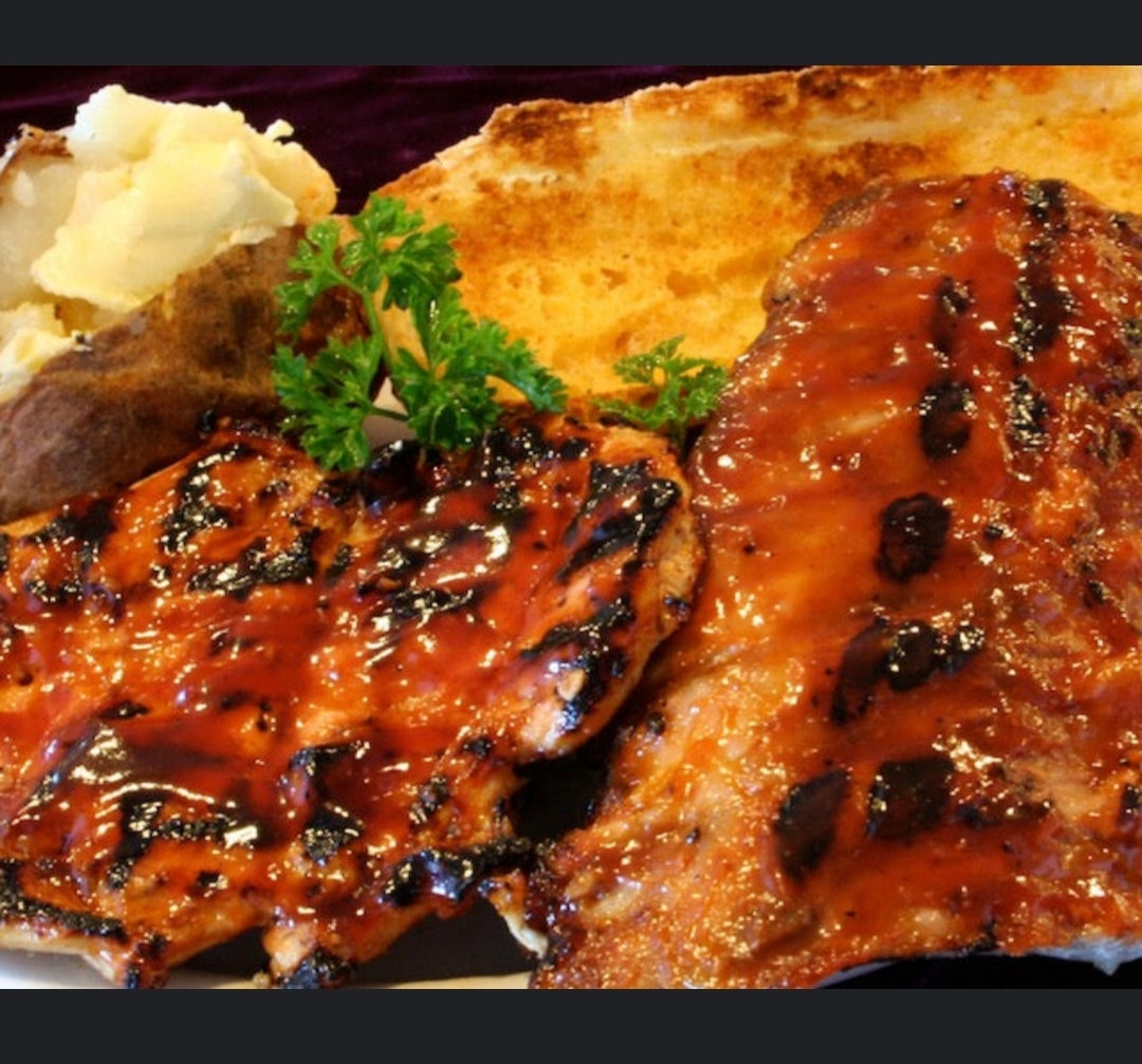 BBQ 1/4 Chicken & Ribs (Frozen Meal)
