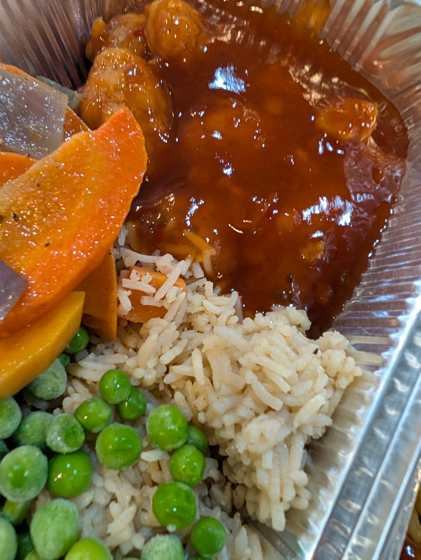 Sweet & Sour Boneless Pork Dry Rib Bites- Includes Starch and Veggies (Frozen Meal)