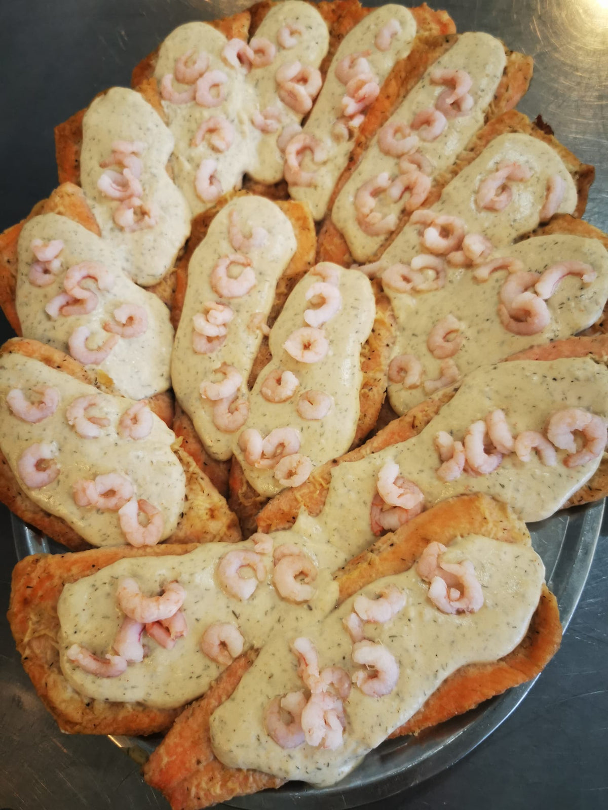 Rainbow Trout w/ Shrimp ~ Includes Starch & Veggies (Frozen Meal)