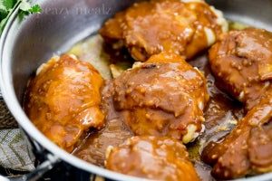 Thai Peanut Chicken Thighs ~ w Starch & Two Veggies already included (Frozen Meal)