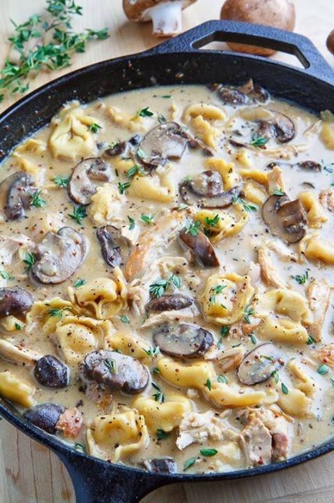Chicken, Mushroom Alfredo Tortellini