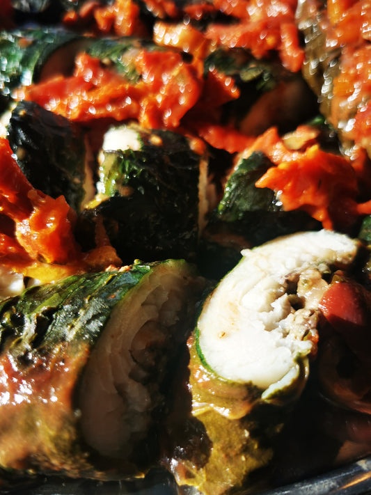 Swiss Chard Wrapped Basa