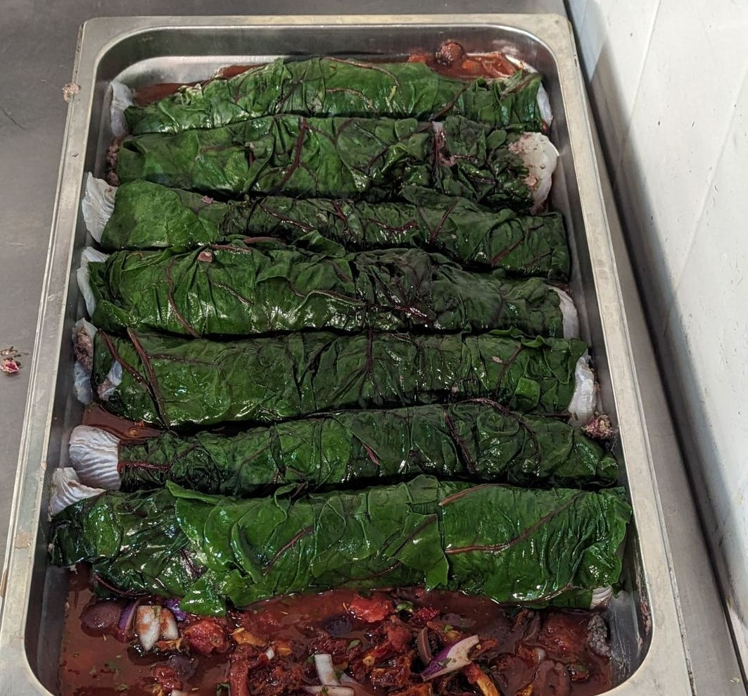 Swiss Chard Wrapped Basa