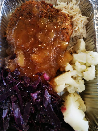 Mango Chutney Chicken ~ w Starch & Two Veggies already included (Frozen Meal)