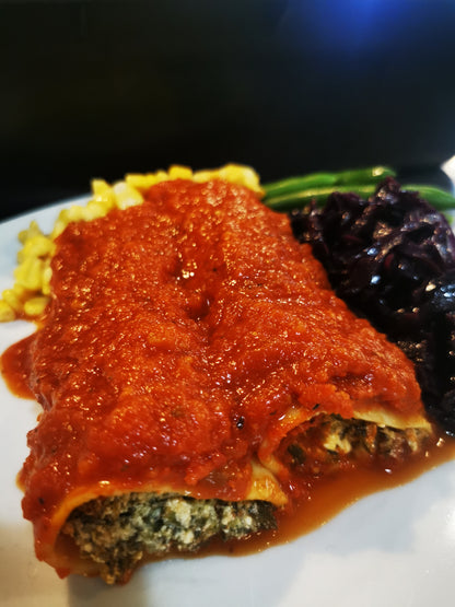 Spinach & Feta Cannelloni w Veggies (Frozen Meal)