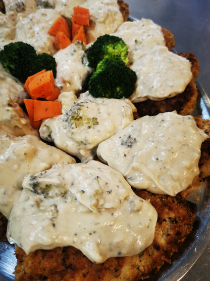 Broccoli Cheddar Chicken ~ w Starch & Two Veggies already included (Frozen Meal)