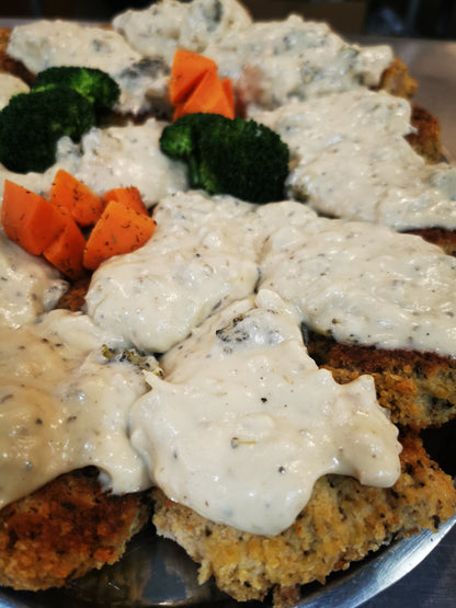 Broccoli Cheddar Chicken ~ w Starch & Two Veggies already included (Frozen Meal)