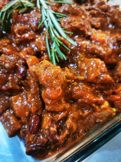 Homestyle Chili ~ Includes Starch & Two Veggies (Frozen Meal)