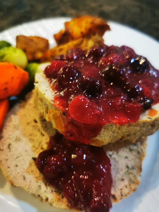 Apple Cranberry Pork Meatloaf ~ Includes Starch & Veggies (Frozen Meal)