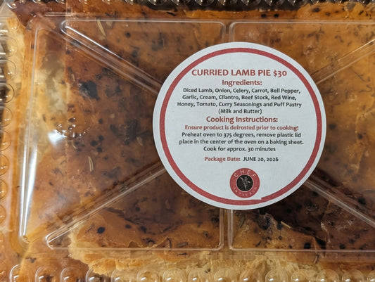 Curried Lamb Pot Pie (FROZEN)