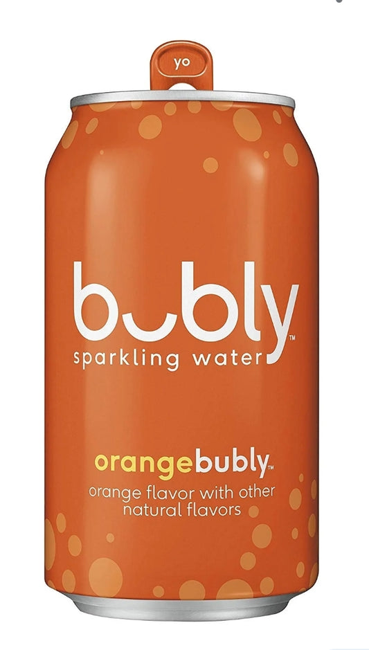 Orange bubly water