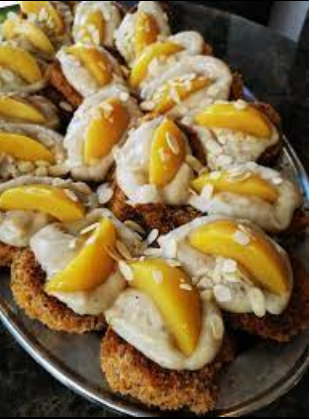 Almond Peach Chicken Breast~ Includes Starch & Veggies (Frozen Meal)