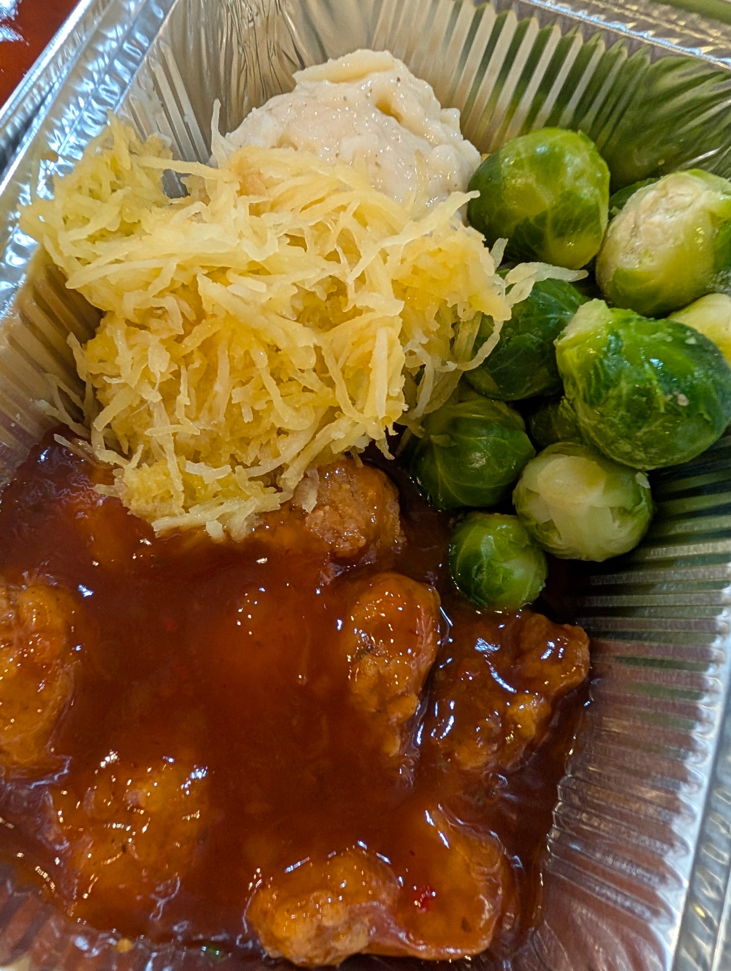 Sweet & Sour Boneless Pork Dry Rib Bites- Includes Starch and Veggies (Frozen Meal)