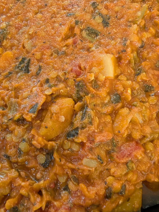 Red Lentil Stew  ~ Includes Starch & Veggies (Frozen Meal)