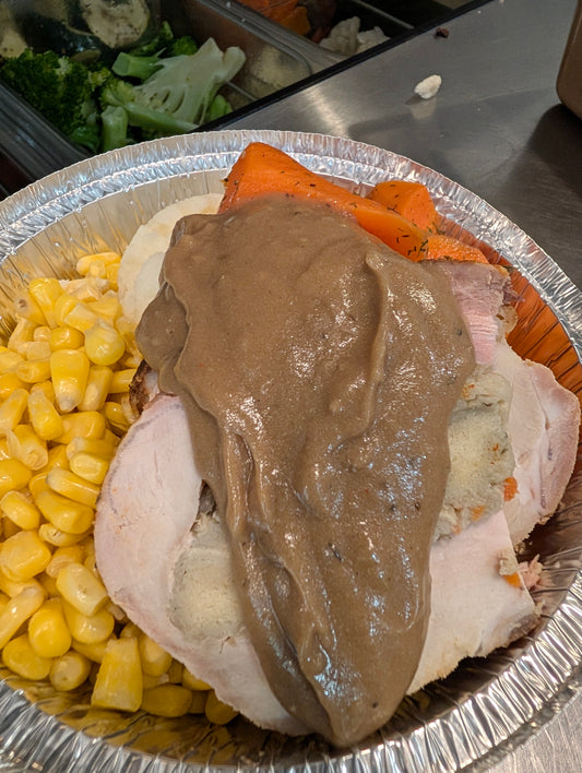 Stuffed Pork Loin ~ Includes Starch & Veggies (Frozen Meal)