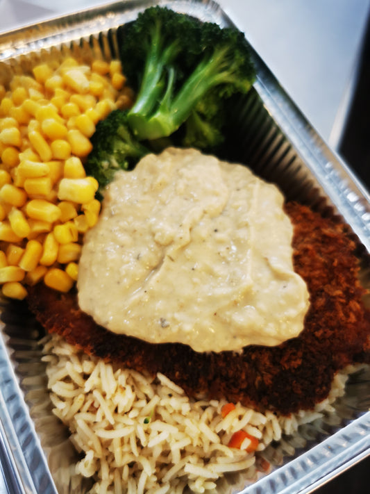 Apple Cream Chicken ~ includes Starch & Two Veggies (Frozen Meal)