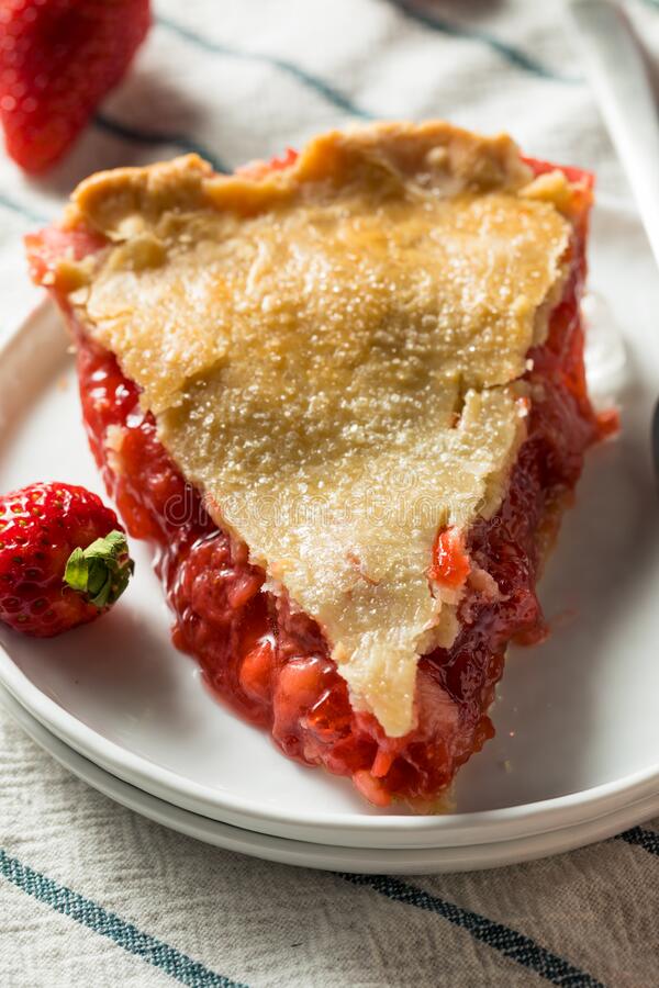 Strawberry Rhubarb Pie - Slice